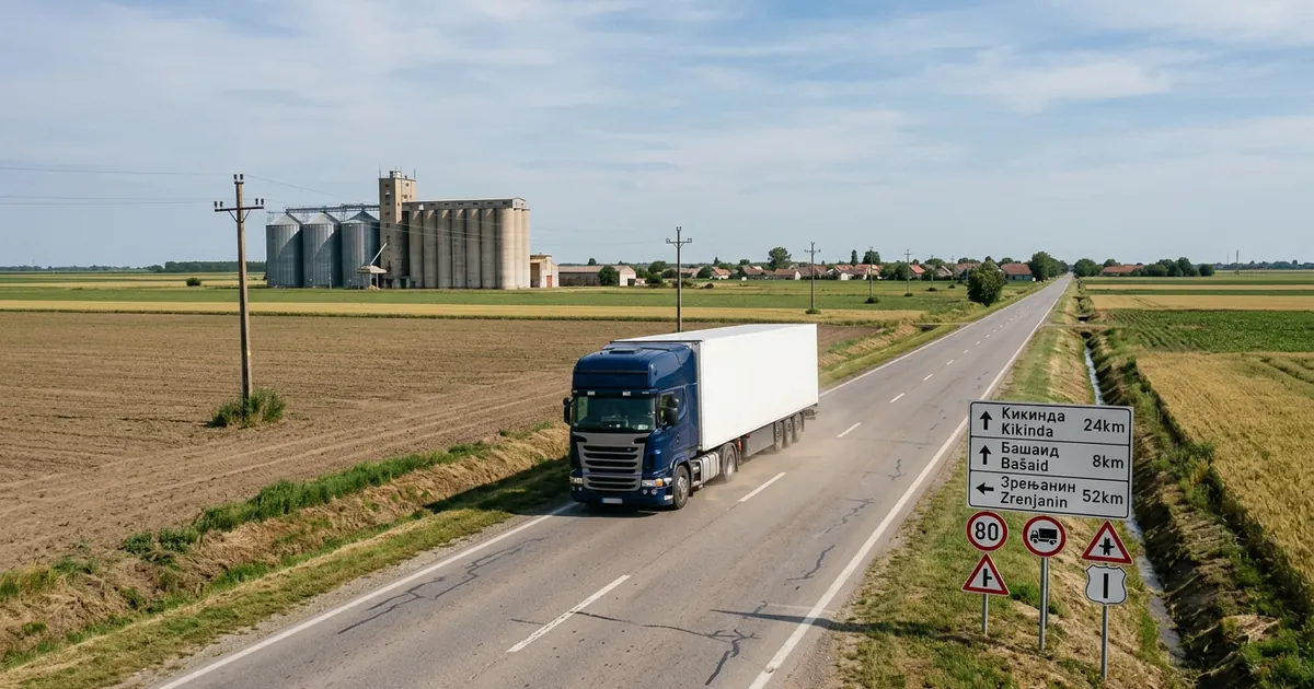 Kamion na najčešćim transportnim relacijama severnog Banata